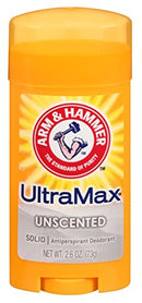 Arm & Hammer Deodorant 2.6oz Solid Ultra Max Unscented (2 Pack) ACE