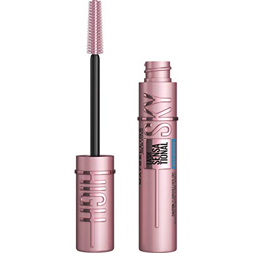Maybelline New York Sky High Waterproof Mascara Makeup, Volumizing Mascara, Buildable, Lengthening Mascara, Defining, Curling, Multiplying, Waterproof Very Black, 0.2 fl. Oz Maybelline New York