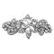 LUX ACCESSORIES Silver Marquise Cut Floral Clear Rhinestones Hair Clip LUX ACCESSORIES