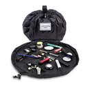 Lay-n-Go Cosmo Drawstring Makeup Organizer Cosmetic & Toiletry Bag for Travel, Gifts, and Daily Use with a Durable Patented Design, 20 inch, Black Lay-n-Go