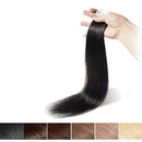 Tape in Hair Extensions Human Hair Off Black Tape in Remy Hair Extension Invisible Skin Weft Tape ins Seamless Double Sided Tape on 30g Thin 20pcs for Women Long Straight Hair 12inch