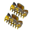 Parcelona French Classic Savana Shaded Light Tortoise Shell 1 1/2 Inch Set of 2 Cellulose Hair Claw Clips Jaw Covered Spring Durable Styling Hair Accessories Women Strong Hold No Slip, Made in France Parcelona