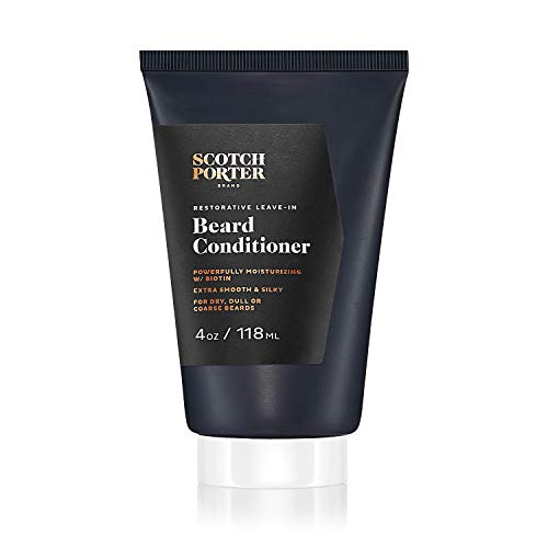 Scotch Porter Restorative Leave-In Beard Conditioner for Men | Deeply Conditions, Softens & Shines | Formulated with Non-Toxic Ingredients, Free of Parabens, Sulfates & Silicones | Vegan | 4oz Bottle Scotch Porter