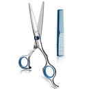 COOLALA Stainless Steel Hair Cutting Scissors 6.5 Inch Hairdressing Razor Shears Professional Salon Barber Haircut Scissors, One Comb Included, Home Use for Man Woman Adults Kids Babies COOLALA
