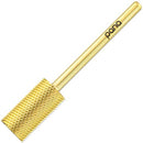PANA Professional 3/32" Shank Size - Flat Top Large Barrel Gold Carbide Bit Fine Grit - Nail Drill Bit for Dremel Machine PANA