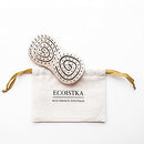 Ecoistka 100% Bio Detangling Brush, Kids Friendly Hairbrush With Ultra Soft Bristles, Natural Hair Care for All Hair Types, Unisex Hair Comb for Knots & Hair Damage (Mini Brush-Beige) ECOISTKA