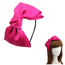 Women 8" Super Big Bows Hairstyle Hair Hoop Silky Fabric Hair Bows HeadBand for Girls Teens (Hot Pink) CELLOT