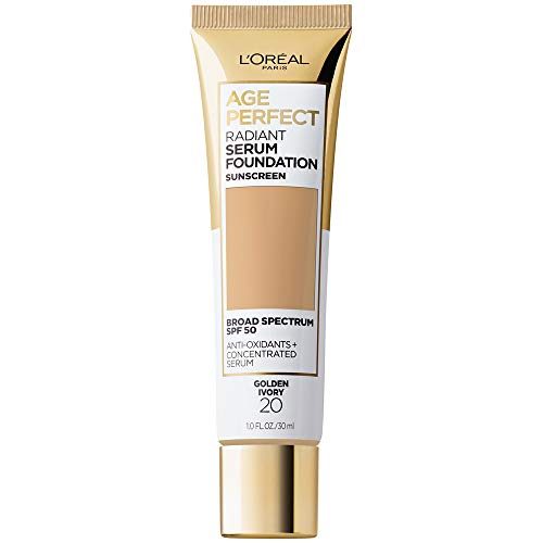 L'Oreal Paris Age Perfect Radiant Serum Foundation with SPF 50, Golden Ivory, 1 Ounce L'Oreal Paris