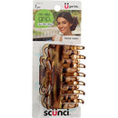 Scunci No-Slip Grip Jaw Clip For Thick Hair, Black, Brown, Light Brown (Pack of 1) Scunci
