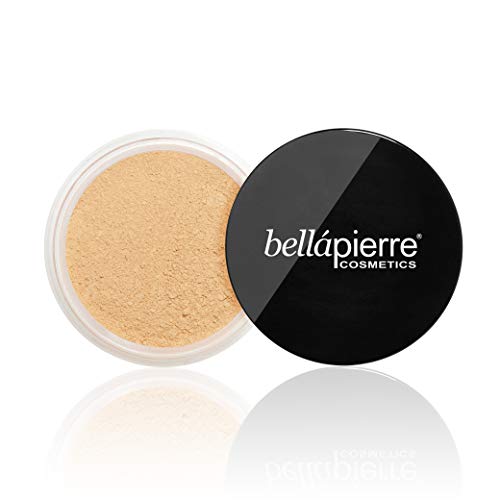 bellapierre Mineral Foundation SPF 15 Loose Finishing Powder | All-Natural Vegan & Cruelty Free Full Coverage Concealer | Hypoallergenic & Safe for All Skin Types | Oil & Talc Free - 0.32 Oz Nutmeg bellapierre