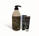 IBI Moisture Hand and Body Lotion Set For Dry Skin 750 ml Lotion and 2.02 oz Hand Cream ( Olive) IBI