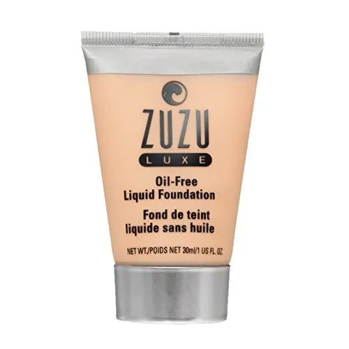 ZUZU LUXE Oil Free Liquid Foundation (L-6), 1 fl oz, Infused with vitamins A,E, aloe to keep skin supple and resilient. Natural, Paraben Free, Vegan, Gluten-free, Cruelty-free, Non GMO. Zuzu Luxe