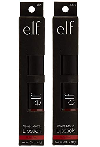 Pack of 2 e.l.f. Velvet Matte Lipstick, Ruby Red (82675) e.l.f.
