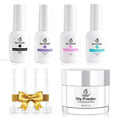 Beetles Clear Dip Powder Kit Base-Top Coat, Activator, and Brush Savor Dipping Powders Essentials Kit (Steps 1-4), 0.5oz/Bot Dipping-Powder Acrylic Nail Manicure Pedicure beetles Gel Polish