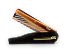 G.B.S Folding Comb-FCT Handmade Pocket Clip Comb for Men or Women Hair Daily Base, Travel, Gym, Office Tortoise Comb Stylish 100mm Fine tooth G.B.S