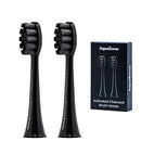 AquaSonic 2-Pack Activated Charcoal Brush Heads - Ultra Whitening Brush Heads - 2X Whitening & Stain Remover - for Black Series, Black Series Pro, Vibe Series, Duo Pro Series (Black) Aquasonic Store
