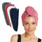 Turbie Twist Microfiber Hair Towel Wrap for Women and Men | 4 Pack | Bathroom Essential Accessories | Quick Dry Hair Turban for Drying Curly, Long & Thick Hair (Pink, Blue, Grey, White) Turbie Twist