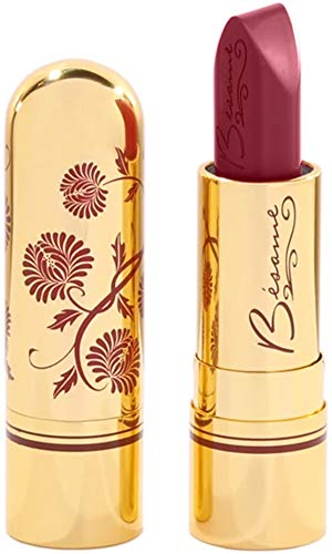 Besame Cosmetics | Dusty Rose Lipstick - 1969 | Classic Color Lipstick | Vintage Makeup | Long Lasting Lipstick | Semi Matte Lipstick for Women | Moisturizing Lipstick for Sensitive Skin BESAME COSMETICS