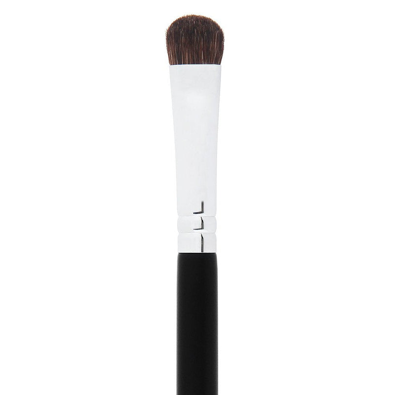 Professional Shader Eyeshadow Brush - Beauty Junkees pro All Over Short Flat Shader Eye Makeup Brush with Dense Rounded Natural Hair Bristles to Pack Eye Shadow Powder on Eyelid; Premium Quality Beauty Junkees