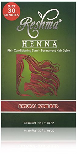 Reshma Beauty 30 Minute Henna Hair Color Infused with Goodness of Herbs (Wine Red, Pack Of 1) Reshma Femme