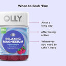 OLLY Relaxing Magnesium Gummies, Supports Muscle Relaxation*, Magnesium Citrate, Raspberry Lavender Flavor, 15 Day Supply - 60 Count Infinity Warehouse