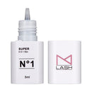 M LASH - SUPER Number 1 Eyelash Adhesive Glue - Strong Hold - 0.5-1s Dry - Retention: 7-8 Weeks - Individual & Volume Eyelash Extensions Supplies - PROFESSIONAL USE ONLY - DO NOT SELF APPLY (5 ML) M
