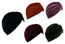 5 Velvet Women Stretchy Turban Chemo Cap Bennie Head Wrap Headwear (5 Velvet) XERU