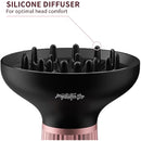 Diffuser Hair Dryer for Curly Hair with Ceramic Technology, Lightweight Elegance, 2-in-1, Gifts for Her, Reduces Frizz, Enhances Curls, Volumizes, Portable Hair Dryer, ALCI Safety Plug Infinity Warehouse