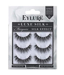 Eylure Luxe Silk Faux Mink Marquise, Multi Pack, Reusable, Adhesive Included, 3 Pairs, 0.07 Ounce Eylure