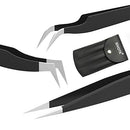SIVOTE Lash Tweezers for Eyelash Extensions for Volume, Isolation & Classic Lashes, 3 Pack, Black SIVOTE