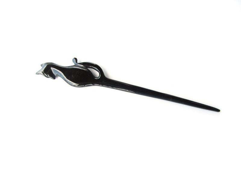 Marycrafts Black Buffalo Horn Hair Stick, Hair Accessories, Hair sticks for women Handmade 7.2" Marycrafts