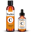 Vitamin C Brightening Duo with Vitamin C Serum and Vitamin C Facial Cleanser TruSkin Naturals