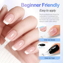 AZUREBEAUTY 2-in-1 Base & Top Coat Nail Polish, Clear Strengthener, Quick-Dry, High-Gloss Shine, Streak-Free, Gentle Formula for Easy At-Home Manicures Infinity Warehouse