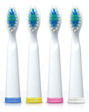 Sonic-FX Replacement Electric Toothbrush Heads Compatible with Fairywill, Sonic-FX and SnapWhite for Adults and Kids | Soft Charcoal/Nylon Bristles Sonic Replacement Toothbrush Heads (White,Pack of 4) Sonic-FX
