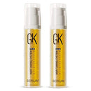 GK HAIR Global Keratin 100% Organic Argan Oil Anti Frizz Hair Serum Pack of 2 (0.34 Fl Oz/10ml) Styling Smoothing Strengthening Hydrating & Nourishing Heat Protection Shine Frizz Control Dry Damage Hair Repair GK HAIR