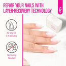 Protein Nail Strengthener for Gel Enthusiasts: Repair Thin Weak Peeling Nails After Acrylics Gel Removal - Milky White Nail Hardener and Growth Treatment Ridge Filler Milky White Polish Infinity Warehouse