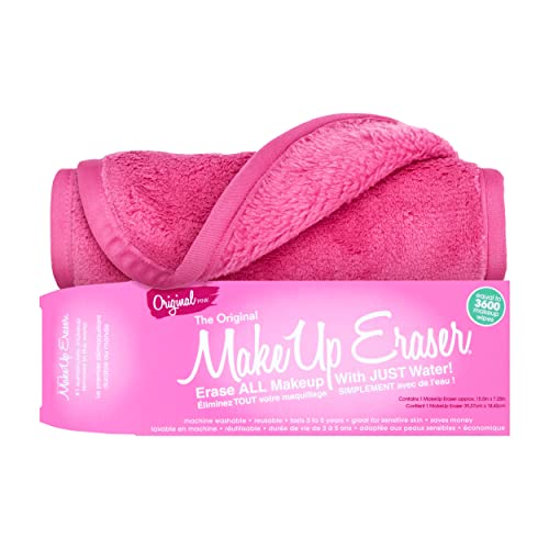 Makeup Eraser The Original Erase All Makeup With Just Water, Including Waterproof Mascara, Eyeliner, Foundation, Lipstick and More, Original Pink Makeup Eraser