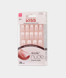 Kiss Salon Acrylic Nude French Nails 28 Count (Cashmere) (3 Pack) KISS