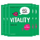 FaceTory Let's Talk, Vitality Pomegranate Antioxidant Firming Mask - Lifting, Firming, and Hydrating (Pack of 5) FACETORY Store