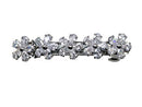 Faship Gorgeous Clear CZ Crystal Floral Small Hair Barrette Clip Faship