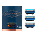 King C. Gillette Shave & Edging Razor Blades for Men, Pack of 3 Refills, with Built-in Single Blade Precision Trimmer Gillette