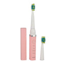 Voom Sonic Pro 3 Rechargeable Electric Toothbrush With Soft Dupont Nylon Bristles Dentist Recommended Portable Oral Care 2-Minute Timer 3 Adjustable Speeds Light Weight Design - Pink Voom Sonic