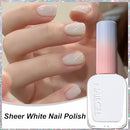 Jelly Milky White Nail Polish, Quick Dry, Fingernail Polish No UV Needed, Sheer Nail Polish for Women and Girls Infinity Warehouse