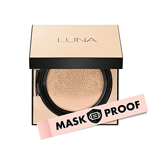 AEKYUNG LUNA 50-Hours Conceal Fixing Cushion Foundation Refill Included, Full Coverage SPF 50+ Korean Makeup