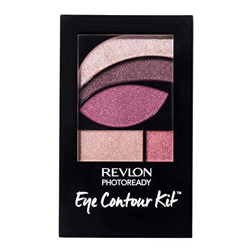 Revlon PhotoReady Eye Contour Kit, Eyeshadow Palette with 5 Wet/Dry Shades & Double-Ended Brush Applicator, Romaticism (540), 0.1oz REVLON