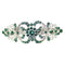 Faship Gorgeous Green Crystal Hearts And Floral Hair Barrette Faship
