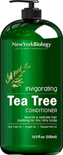 New York Biology Tea Tree Conditioner – Deep Cleanser – Relief for Dandruff and Dry Itchy Scalp – Therapeutic Grade - Helps Promote Hair Growth – 16.9 fl Oz NEW YORK BIOLOGY THE ULTIMATE COSMECEUTICALS