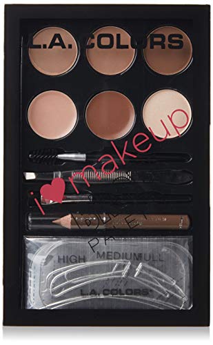 L.A. COLORS I Heart Makeup Brow Palette, Light to Medium, 0.26 Ounce (C30354) L.A. COLORS
