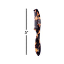 ZEUS Large Mustache Comb, 5" x 0.75", Best Handmade Saw-Cut Moustache Comb with Extended Handle (Tortoiseshell) - P12 ZEUS