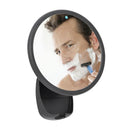Airia Living Battery Powered Heated Glass Fogless Efficient Shaving Mirror Shatterproof Shower Mirror with 3M Tape, Razor Holder, & 360 Swivel, Black 7.1" x 8.7" Airia Living
